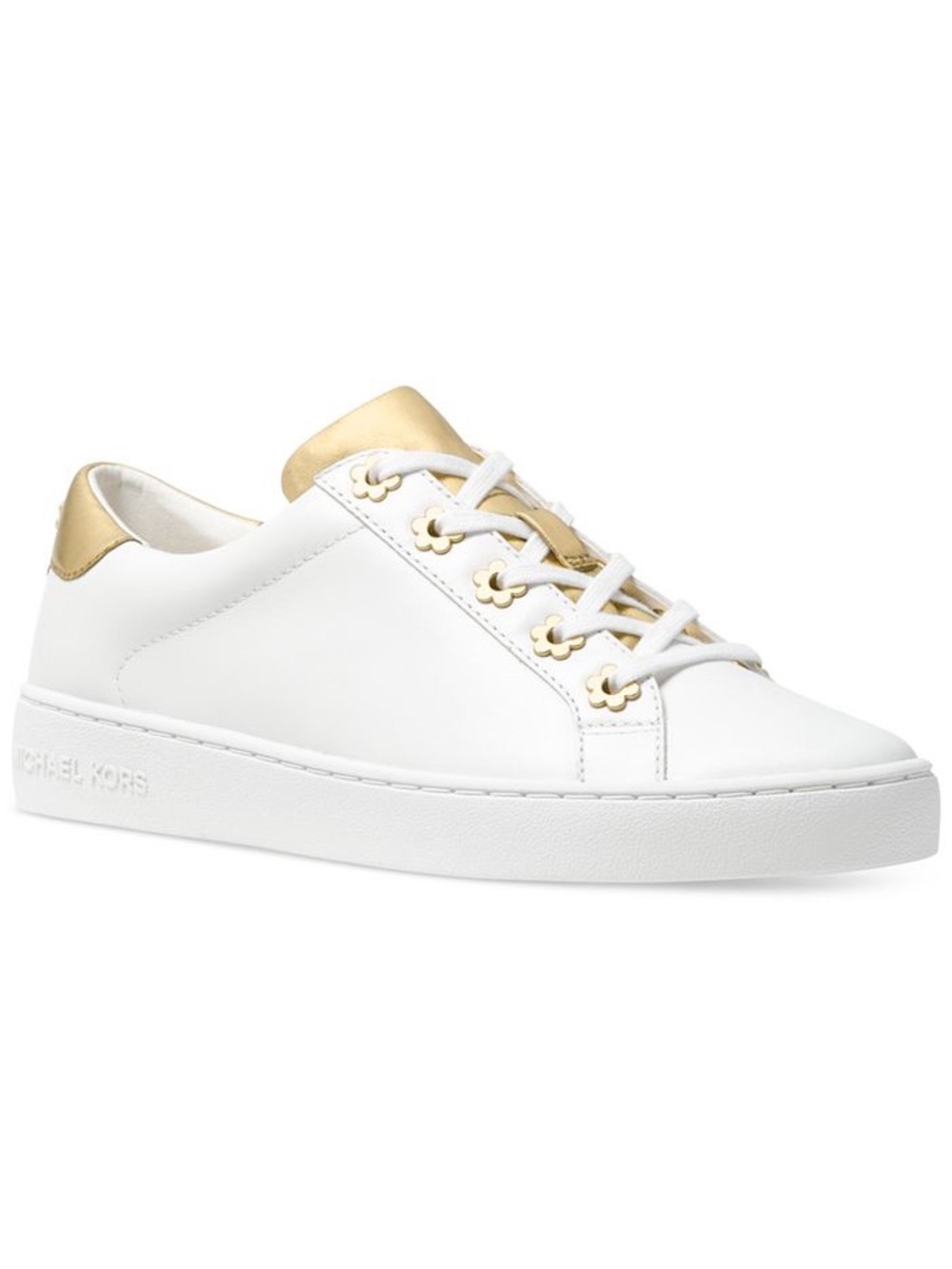 MK Irving Women's Sneaker Michael Kors Size 8.5M White Leather Low Top Lace